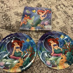 Little Mermaid Plates And Napkins 