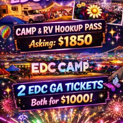 EDC Las Vegas 2026 Tickets & Camping Passes for Sale