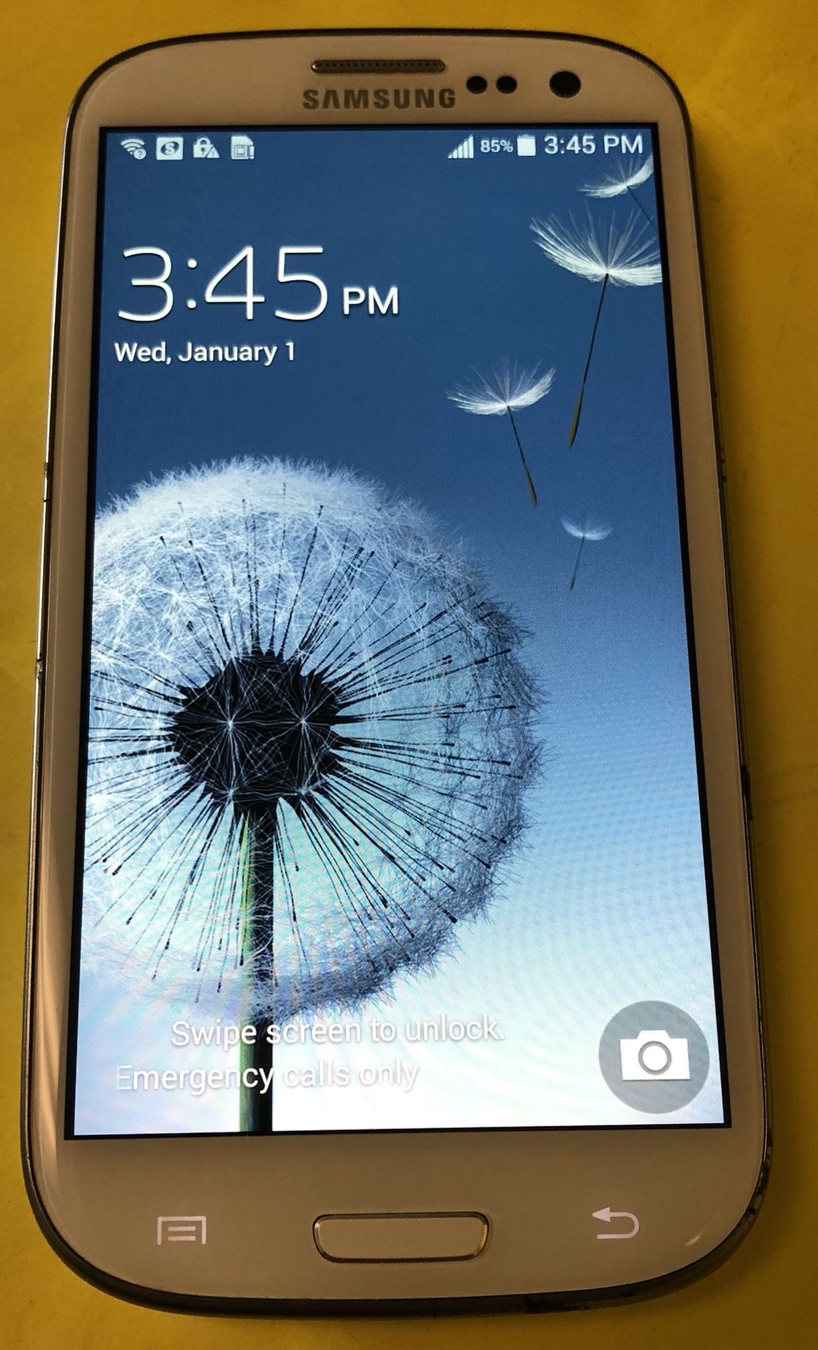 Samsung Galaxy S III SGH-I747 - 16GB - Marble White (AT&T) Smartphone - GOOD CONDITION