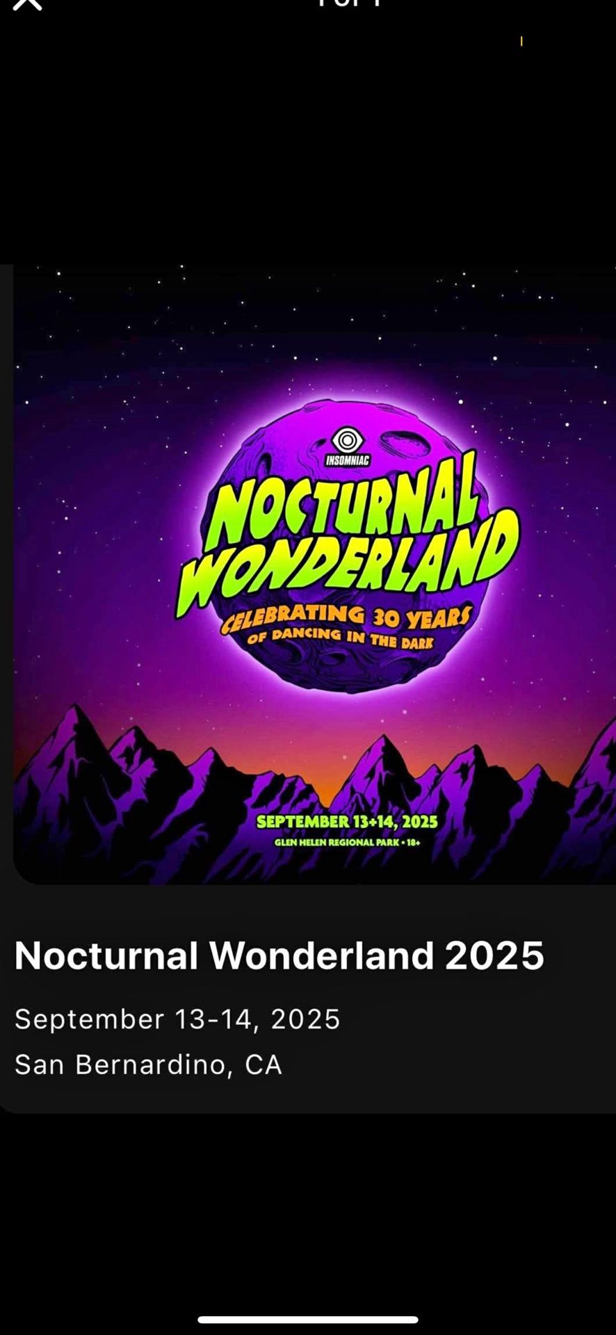 NOCTURNAL TENT CAMPING PASS