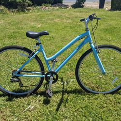 Schwinn Medan Comfort Cruiser Bike, Light Blue, 700c Wheels - Brakes Stick