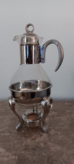 Glass Coffee Pot and Tea Set With Warmer(new)