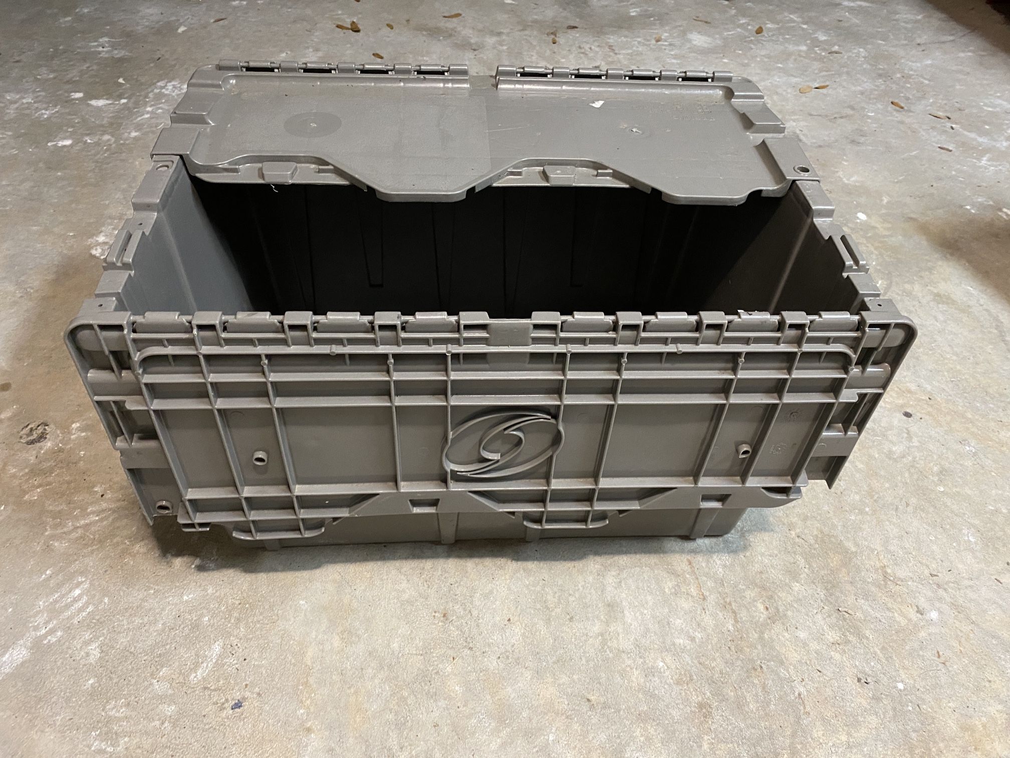 Large Storage Container With Lid - Grey