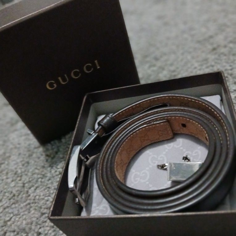 Authentic Gg Monogram Gucci Belt