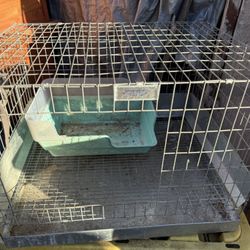 Wire Rabbit Cage With Litter Box 