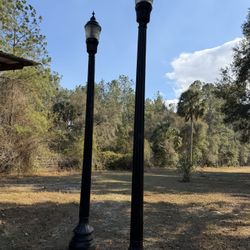 16’ DECORATIVE FIBERGLASS POLE WITH LED FIXTURE