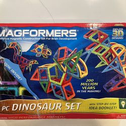 Magformers Dinosaur Set Magnetic Tiles + Extras