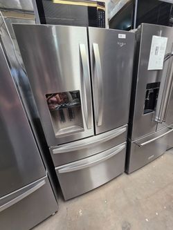 WHIRLPOOL 4 DOOR STAINLESS STEEL REFRIGERATOR