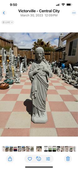 Nuevo Sagrado Corazón de Jesus hecho de cemento