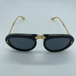 Womens Gucci GG0307S Foldable Crystal Sunglasses Preowned 