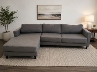 DELIVERY - Modern Gray Sectional Sofa with Chaise
