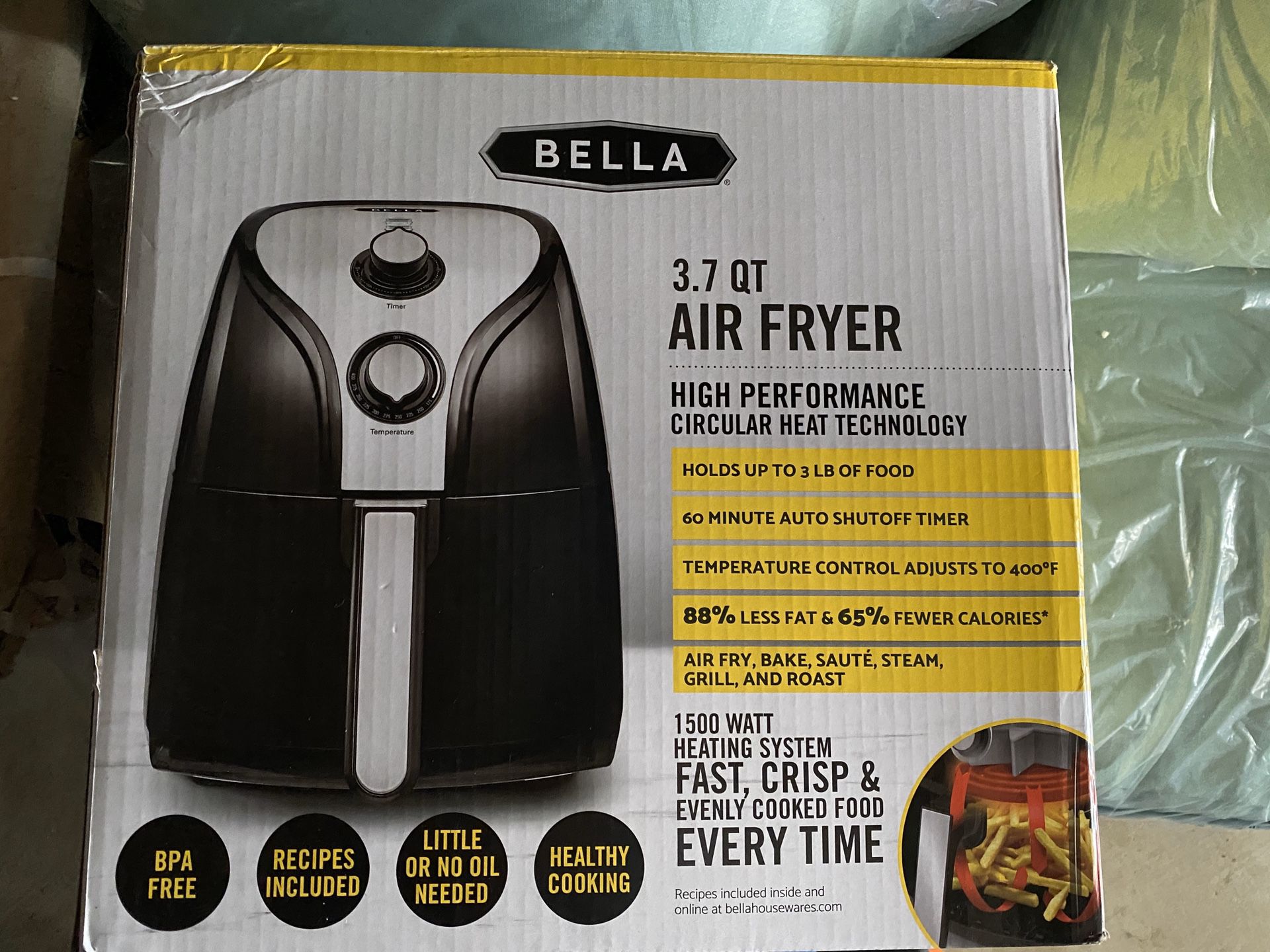 Bella 3.7 Qt AIR FRYER New