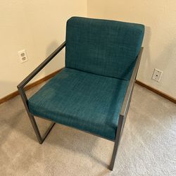 Teal & Silver Modern Chair
