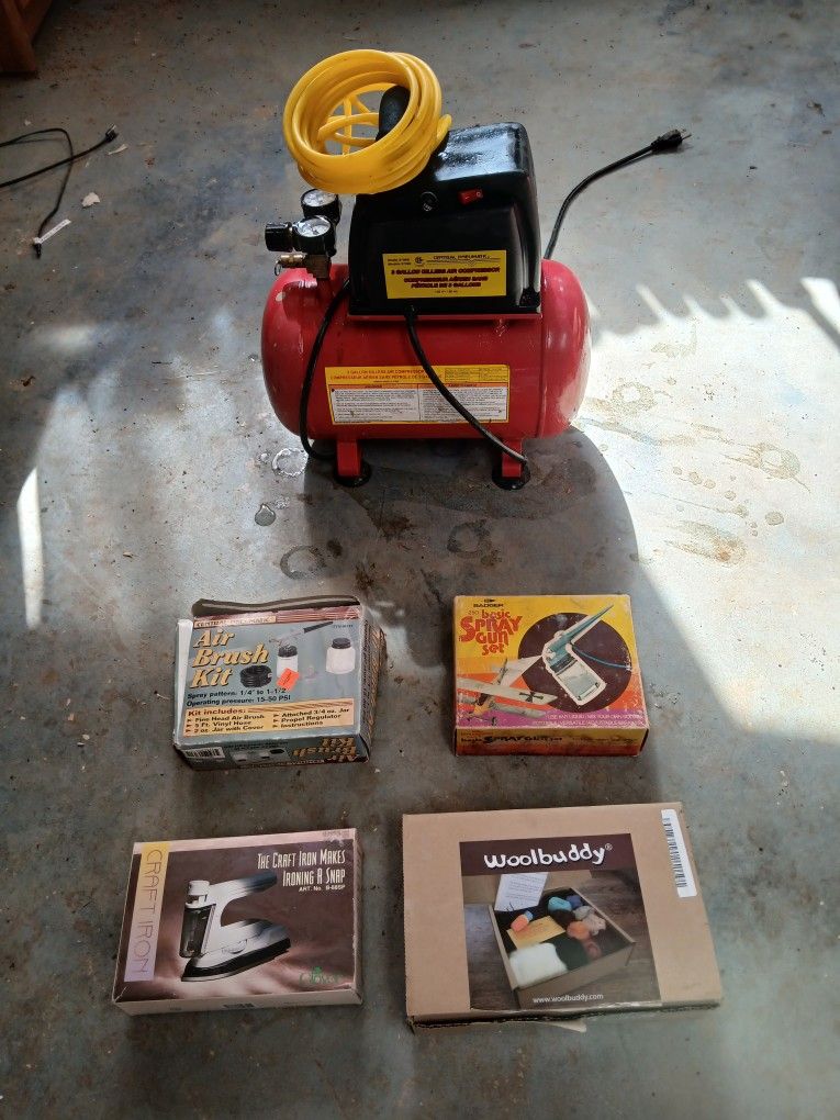  Crafting Supplies & Air Compressor
