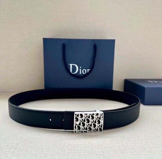 Brand New In Box Dior Belt Silver Buckle Width 3.8cm
