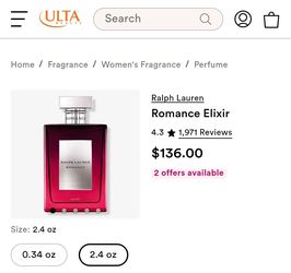 Ralph Lauren Romance EDP Elixir 2.4oz
