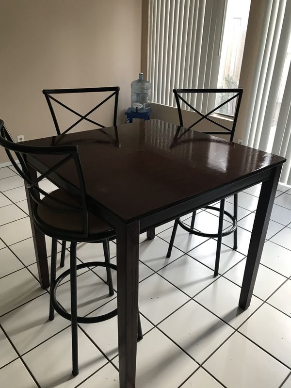 High Dinner Table W 3high Chairs For In Lake Forest Ca Offerup High Dinner Table W 3high Chairs