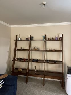 Cherry Wood Ladder Bookcase
