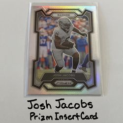 Josh Jacobs Green Bay Packers RB Prizm Short Print Insert Card. 