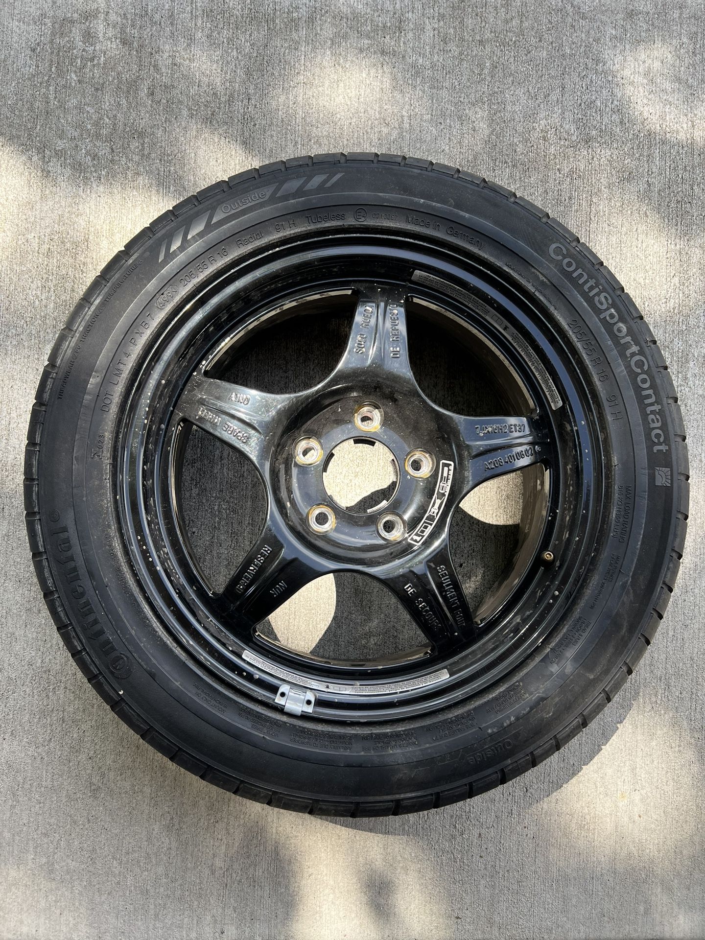 Mercedes Benz W208 Emergency Spare Wheel Tire