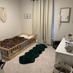 Twin Size Bed W Mattress!!!! Paid Almost 400!!