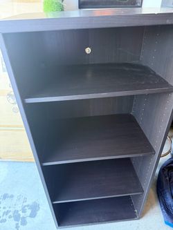Dark Brown Wooden Bookshelf with Multiple Shelves