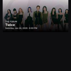 Twice Kia Forum Concert Ticket