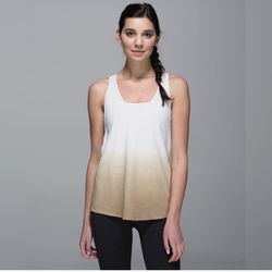 Lululemon Om Racerback Heathered White / Cashew