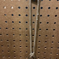 Silver Necklaces With Heart Shaped Pendants $10 Each