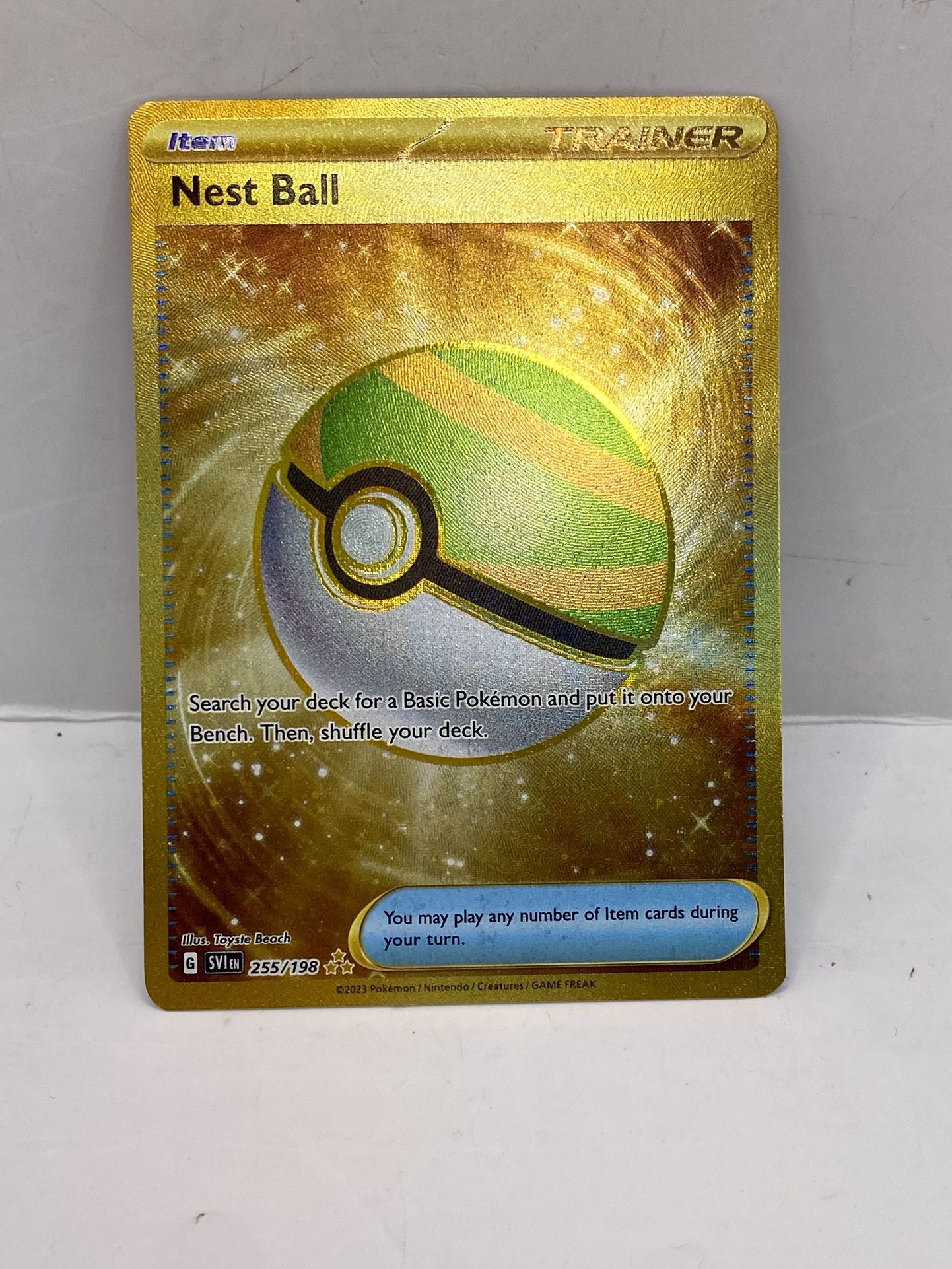 Nest Ball 255/198 Gold Secret Rare Full Art Trainer SV1 Scarlet & Violet NM