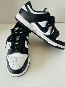 Womens Nike Dunk Panda Black/White 9 Low Retro Sneakers US DD10503-101 Leather
