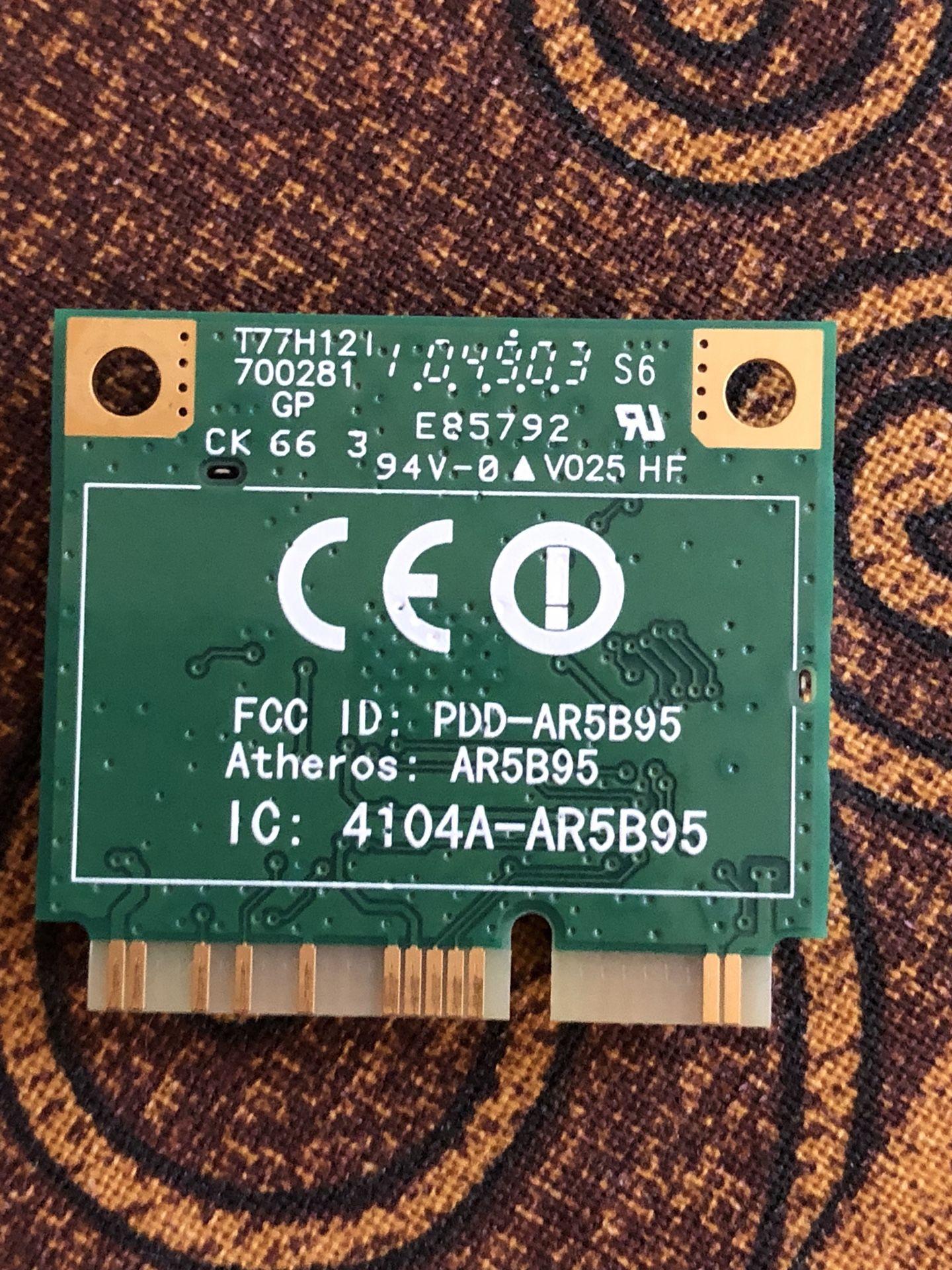Atheros AR5B95 half-mini wireless n WiFi card T77H121.04