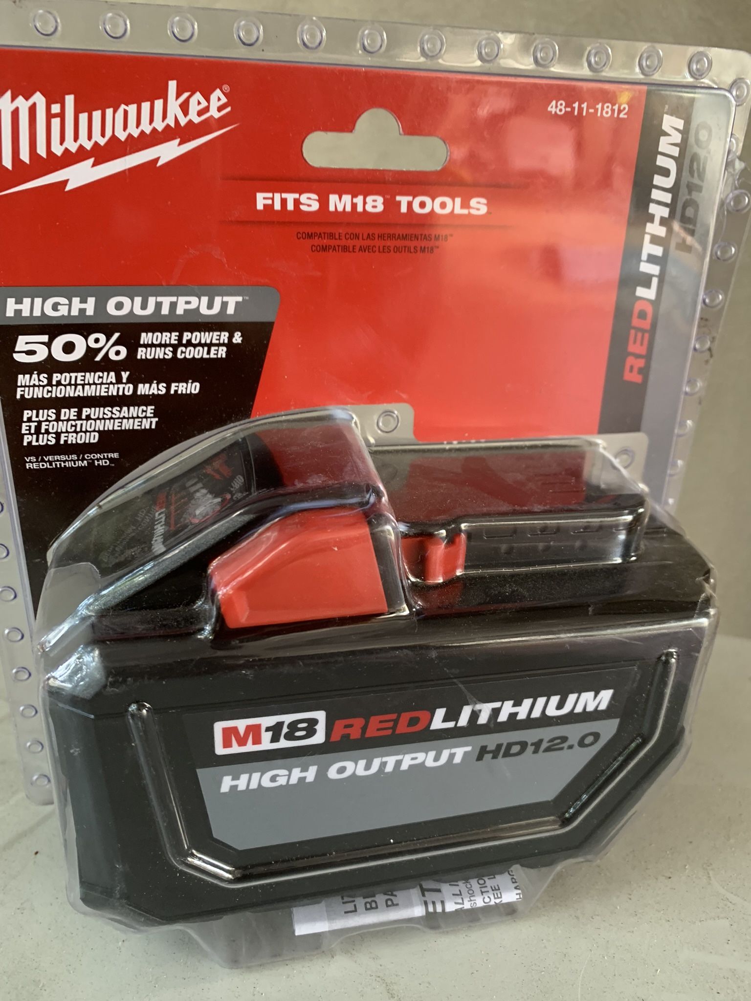 Milwaukee 12ah High Output Battery
