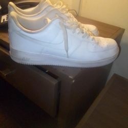 Mint All White Air Force Ones Size 13