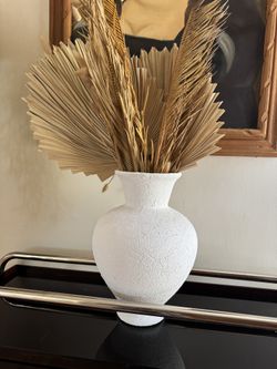 Large Vase with Pampas Arrangement