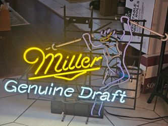 Miller Genuine Draft Neon Bar Sign