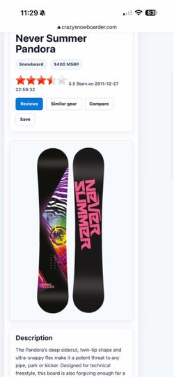 Women snowboard freestyle Never Summer