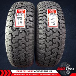 2 Like New 235/75 R15 Goodyear Wrangler 