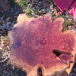 Homemade Red Cedar End Table 