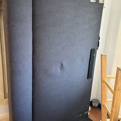 Dark Gray Upholstered Queen Headboard