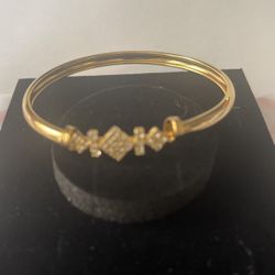 Gold Plated Bracelet With Stones Diamond Style