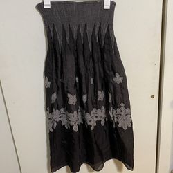 Lapis One Size Black/Grey Midi Dress/Maxi Skirts 