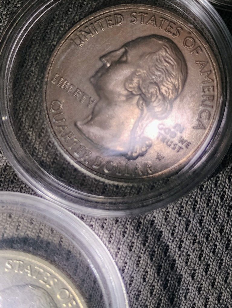 3 West Point Quarters/ And 1 2005 West Virginia Die Cud Reverse Error