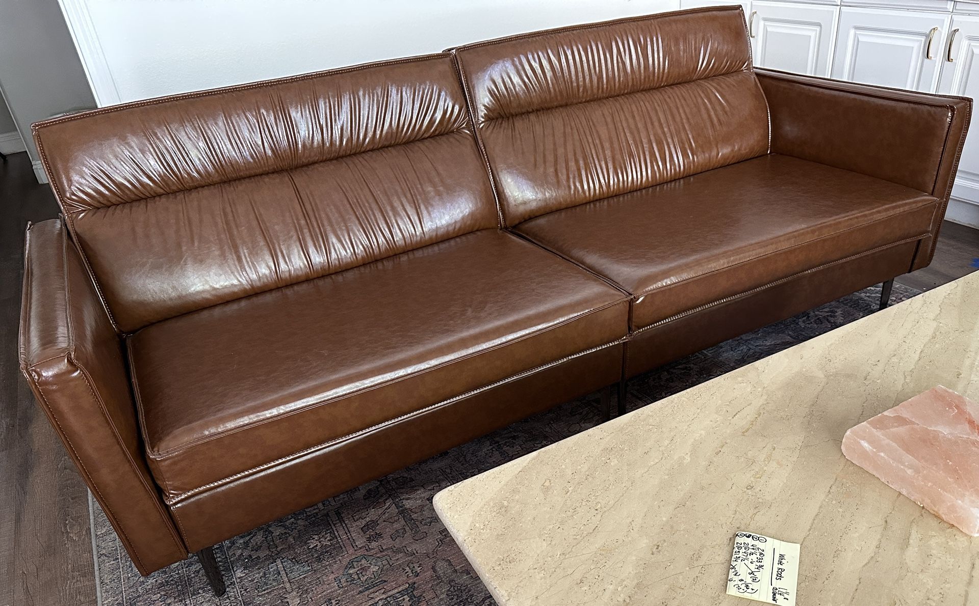 Brown Leather Couch