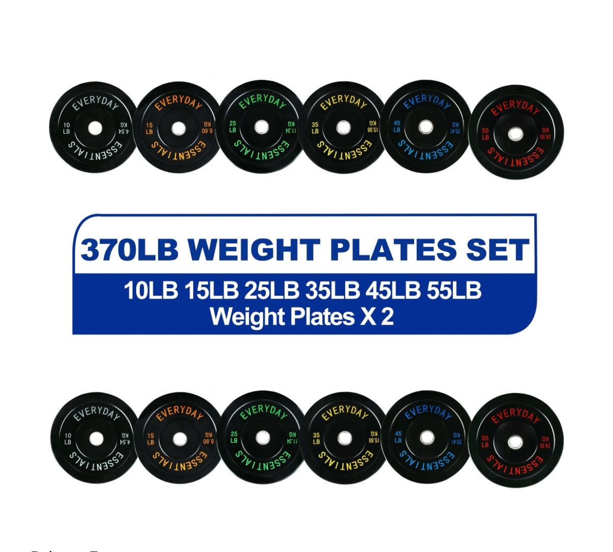 370lb Weight Plates Set