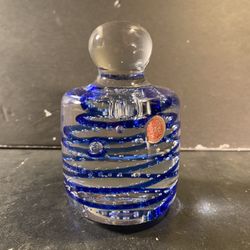 Vintage Italian Handblown Controlled-Bubble Paperweight (Height: 4”)