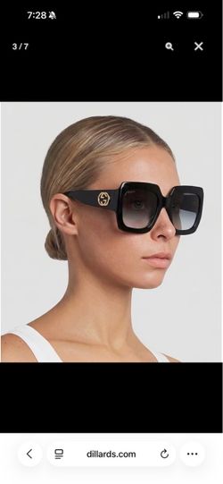 Authentic Gucci Women's GG0053SN Square Statement Sunglasses Retail $545