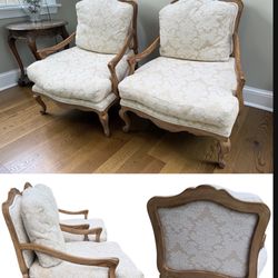French Louis XV-Style Accent Chairs 