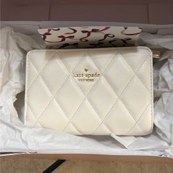 Kate Spade Medium Combifold Smooth Quilted Meringue Wallet
