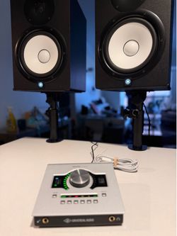 Universal Audio Apollo Twin DUO + Yamaha HS8 Studio Monitors + Desktop Stands